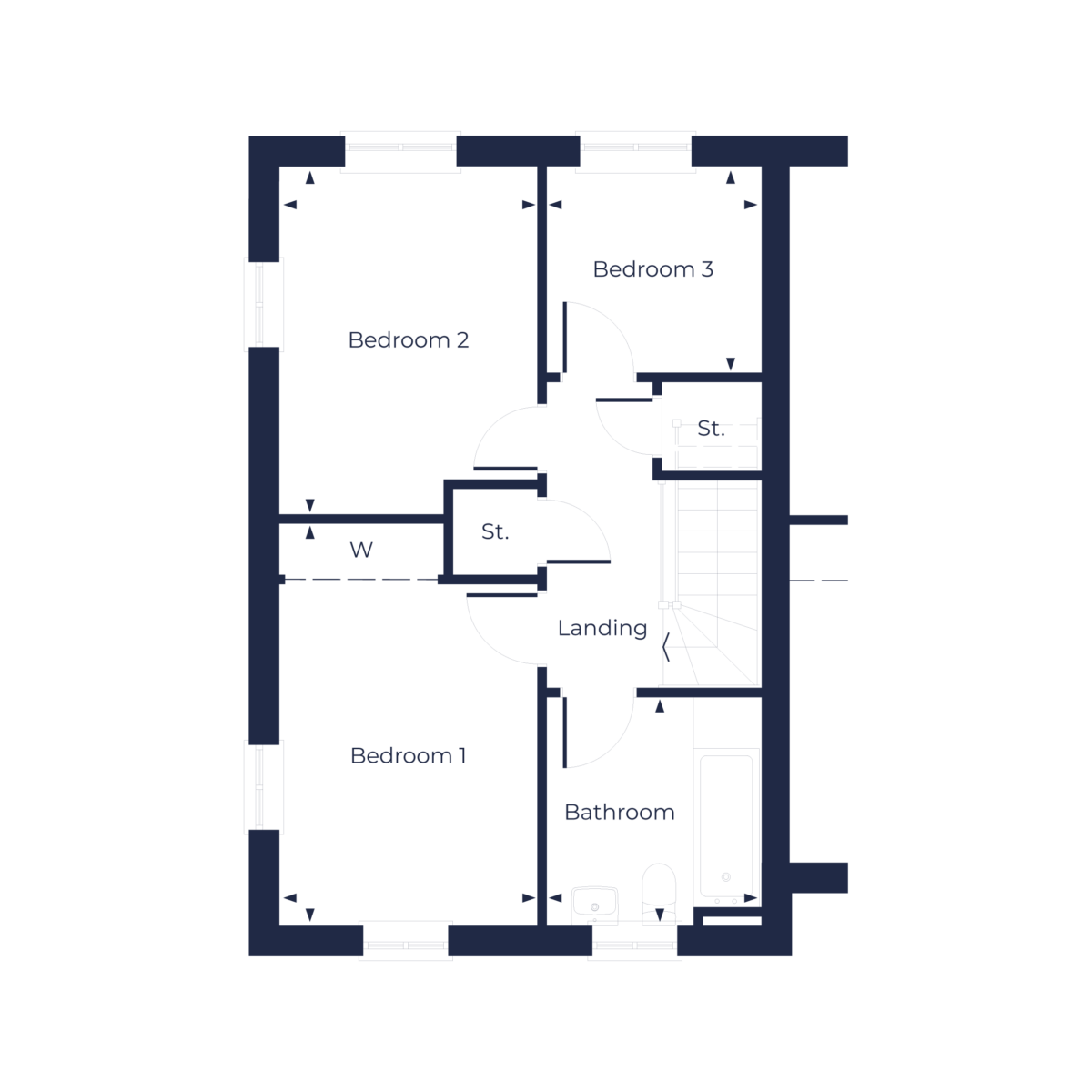 The Trefonen floorplan, first floor, Guinevere Park | Fletcher Homes