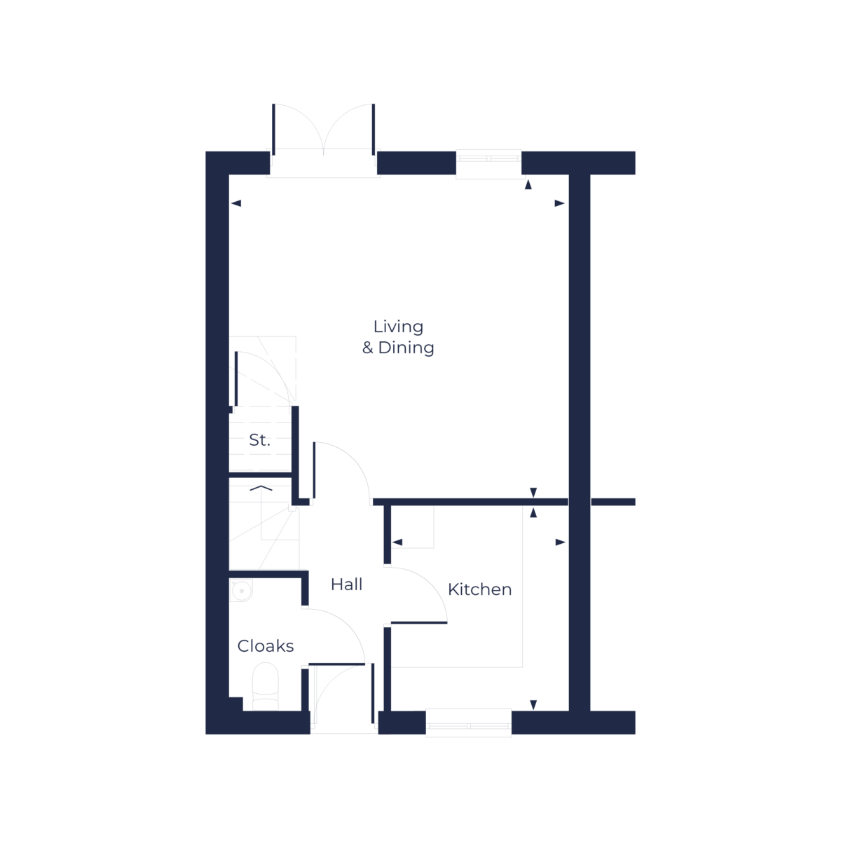 The Vyrnwy floorplan, ground floor, Guinevere Park | Fletcher Homes